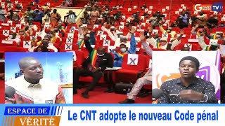 urgent Le CNT adopte le nouveau Code pénal [upl. by Aicinet]