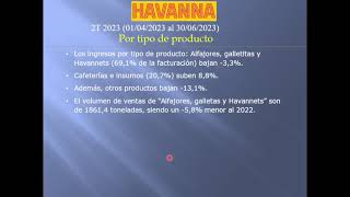 HAVA  HAVANNA HOLDING SA  2T 2023 [upl. by Starla]