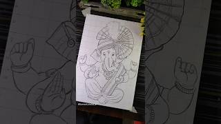 Lord Ganesha drawing Outline ❤️‍🩹✍️ Ganesh chaturthi shorts ganapati lordganesha drawing [upl. by Yggep]