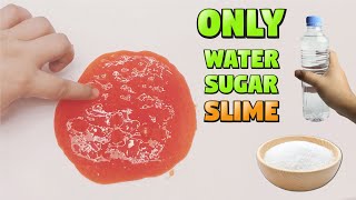 NO GLUE WATER AND SUGAR SLIME MAKING AT HOME EASY  Water And Sugar Slime ASMR [upl. by Darken]