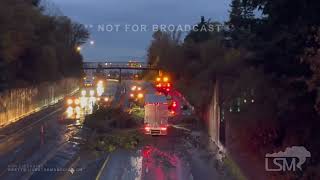 10272024 Bellingham WA  Large Mudslide Shuts down I5 NB In Washington State [upl. by Ahsia679]