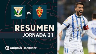 Resumen de CD Leganés vs Real Zaragoza 21 [upl. by Fagan]