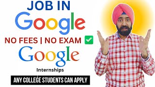 Google Summer Internship  Google Hiring  Jobs In Google  Google Internship Hiring [upl. by Aenert569]