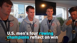 US mens four rowing champions reflect on win [upl. by Shue494]