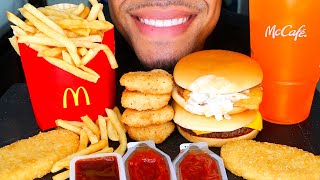 ASMR MCDONALDS MUKBANG EATING SOUNDS NO TALKING JERRY HASH BROWNS CHICKEN NUGGETS CHEESEBURGERS [upl. by Lirrad]