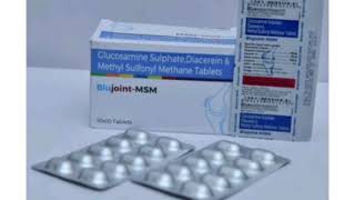 Blujoint MSM Tablets Glucosamine Sulphate Diacerein amp Methyl Sulfonyl Methane Tablets [upl. by Sirhc]