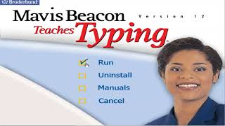 Mavis Beacon Teaches Typing 12Standard Runscreen and Broderbund Logo [upl. by Elfrieda217]