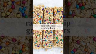 Chewy Rainbow Chip Granola Bars Recipe  Easy Homemade Snack for Kids amp School Lunches [upl. by Nauqan729]