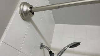 Curved Shower Rod upgrade from regular for more space [upl. by Kittie656]