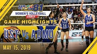 UAAP 81 WV Finals Ateneo fights off UST in Game 3 to claim UAAP 81 title  May 18 2019 [upl. by Reiter]