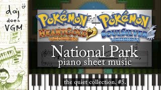 quotNational Parkquot from quotPokémon HGSSquot  Piano Sheet Music [upl. by Mozart62]