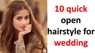 10 Quick open hairstyle for wedding  easy amp beautiful hairstyle  puff hair style [upl. by Nahsor]