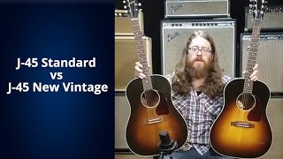 Gibson J45 vs J45 New Vintage Is There A Difference [upl. by Bessie]