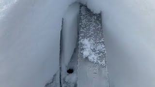 Snow pie calgary alberta winter snow asmr slicing [upl. by Aseeram517]