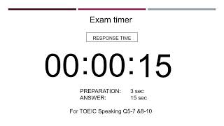 Exam Timer for TOEIC Speaking Q57 amp810 [upl. by Enitsuga]