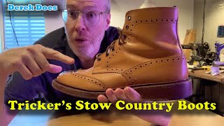 Trickers Stow Country Boots on Derek Does [upl. by Yahsan]