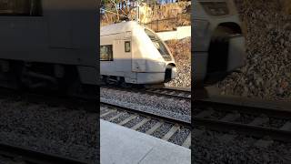 SJ intercity train to Stockholm City passing in Spånga station Stockholm [upl. by Mowbray]