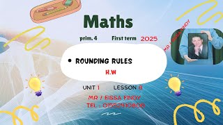 Math  Grade 4  unit1HWlesson 8  Rounding Rules First term 2025 [upl. by Yerahcaz]