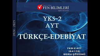 TÜRKÇEEDEBİYAT YKS2 AYT 64102 [upl. by Letnoj]