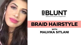 How To Make A Twist And Side Braid Hairstyle With Clip  In Hair Extensions  Malvika Sitlani [upl. by Yedrahs]