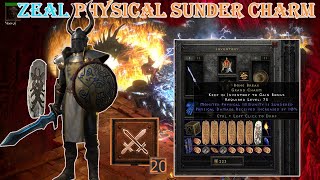 Diablo II Resurrected  Zeal Physical Sunder Charm Paladin Build Uber Tristram [upl. by Iroak491]