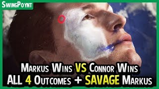 Detroit Become Human  HIDDEN SAVAGE MARKUS OUTCOME  Markus VS Connor  Markus Revolution [upl. by Larisa861]