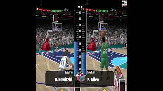 3 Point Showdown  Dirk Nowitzki vs Ray Allen [upl. by Malka]