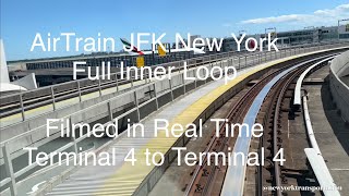 AirTrain JFK Airport New York Full Inner Terminal Loop Filmed In Real Time T4 to T4 [upl. by Malissa68]