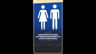 Windows in genderneutral bathrooms at school boarded up after complaints [upl. by Aihsem]