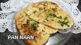 PAN NAAN CASERO PAN EN SARTÉN SIN LEVADURA Y SIN HORNO  Yaely Ortiz [upl. by Leynad72]