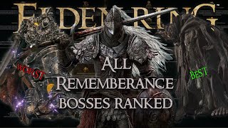 Elden Ring All Remembrance bosses ranked DLC included [upl. by Baseler]