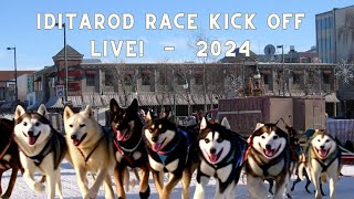 MyAlaskaGuide is live among the crowd on the Iditarod starting line [upl. by Eeralih]