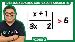 Desigualdades con Valor Absoluto video 2  Vitual Universitario [upl. by Enirehtahc462]