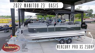 2022 MANITOU 23 OASIS SR SHP WITH A MERCURY PRO XS 250HP WALKTHROUGH [upl. by Ellata133]