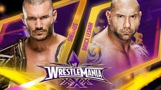 WWE Wrestlemania 30  Randy Orton vs Batista  WWE World Heavyweight Championship Full Match HD [upl. by Dunston]