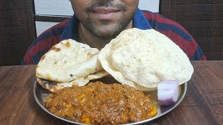 EATING PANEER TIKKA MASALA BUTTER NAAN PAPAD ONION  ASMR MUKBANG VIDEO SHOW CHALLENGE BIGBITES [upl. by Barny678]