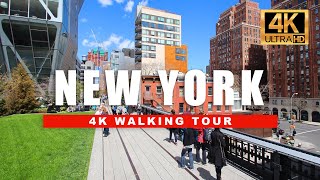 🇺🇸 New York Walking NYC  The High Line Elevated Park Walking Tour 4K HDR  60 fps [upl. by Stafani617]