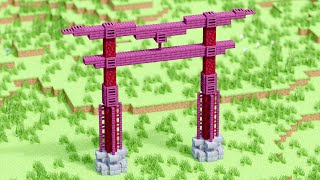 Minecraft  How To Build A Japanese Torii Gate [upl. by Agustin378]