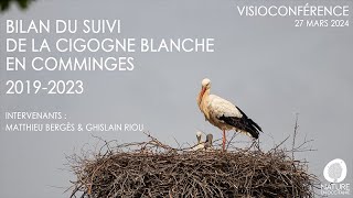 Visioconférence  Bilan du suivi de la Cigogne blanche en Comminges 20192023 [upl. by Nichola]