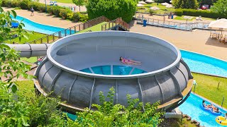 🛸 UFO Water Slide 💦 at Aquaréna Mogyoród 🇭🇺 [upl. by Onitsuj]