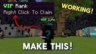 How to Make Claimable Ranks In Minecraft Server  Right Click to Claim Vouchers Tutorials [upl. by Marillin957]