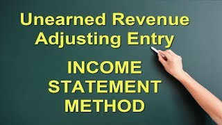 Module 3 V20  Unearned Revenue Adjusting Entry  INCOME STATEMENT METHOD [upl. by Elletnahs]