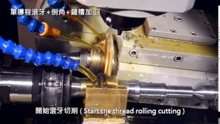 Worm Hobbing  Worm Threading Worm Milling Machine數控蝸桿加工機單導程滾牙倒角鍵槽加工鼎紳精機 [upl. by Iam696]