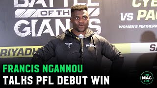 Francis Ngannou quotI thought I was tough I am not toughquot  Post Fight Press Conference [upl. by Rickey333]