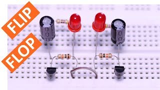 FLIP FLOP LED Flasher Circuit Using Transistor BC547 Breadboard Tutorial [upl. by Muir42]