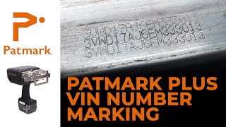 VIN Number Marking with Patmark Plus  Magnetic foot For Vehicle Trailer Caravan Manufacturing [upl. by Anaujat]