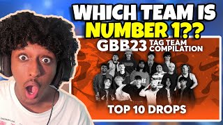 TOP 10 DROPS 😱 Tag Team  GRAND BEATBOX BATTLE 2023 WORLD LEAGUE  YOLOW Beatbox Reaction [upl. by Aral]