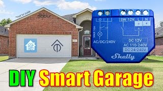 DIY Smart Garage Opener LOCAL Shelly Plus 1 Bluetooth Bonus [upl. by Hgielyak]