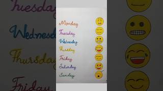 😱😍🥺 Emoji Mood   Whats your favorite day shorts emoji drawing [upl. by Agnola]