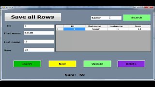 Visual Basicnet search from datagridview in vbnet [upl. by Nerland]